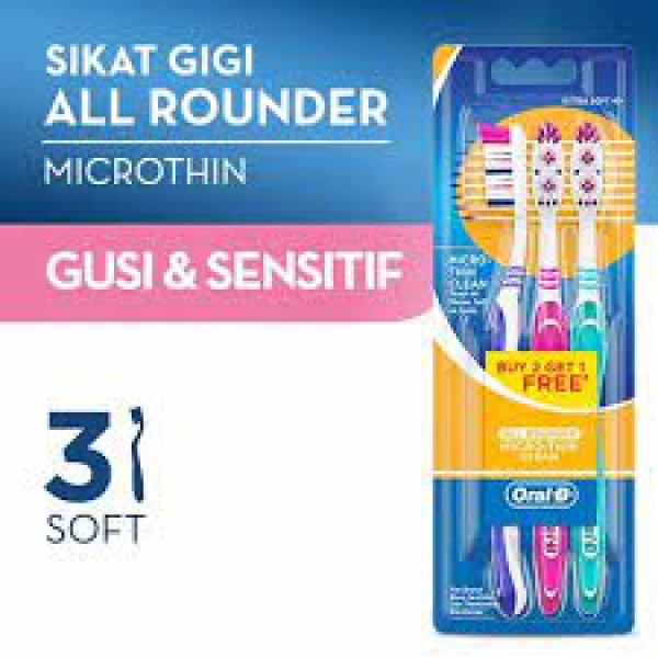 ORAL B ALL R MICROTHIN S40 3PCS