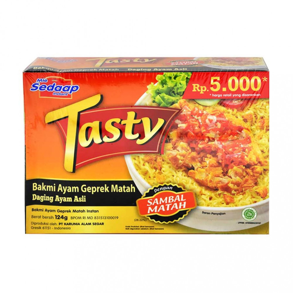 SEDAAP TASTY BAKMI AYAM GEPREK 124GR