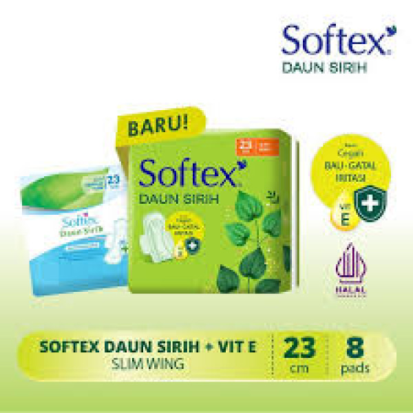 SOFTEX DAUN SIRIH REG WING 23CM 8S