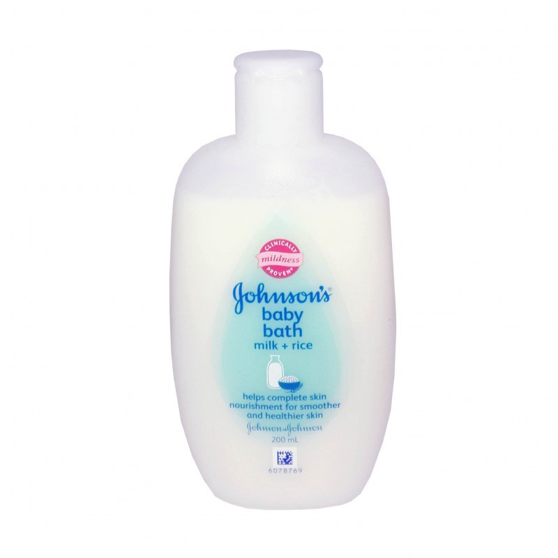 JOHNSONS BABY MILK+RICE BATH 200ML