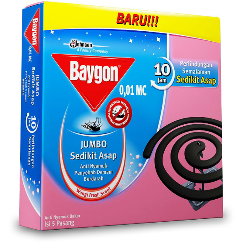 BAYGON BAKAR JUMBO FRESH SCENT 5PASANG