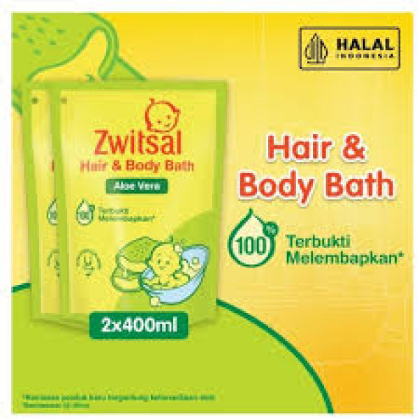 ZWITSAL HR BD BATH ALOEV POUCH PACK 2X400ML