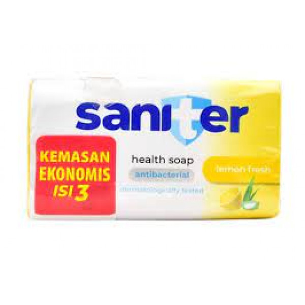 SANITER BARSOAP ANTIBACTERIAL LEMONFRESH 3X 105GR