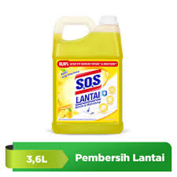 SOS FLOOR CLEANER LEMON TWIST JERRYCAN 3,6LT
