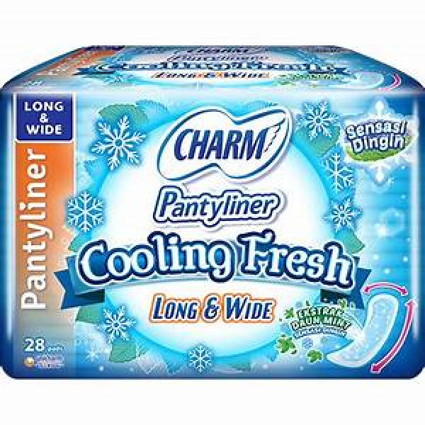 CHARM PANTYLINER COOLING FRESH 28P