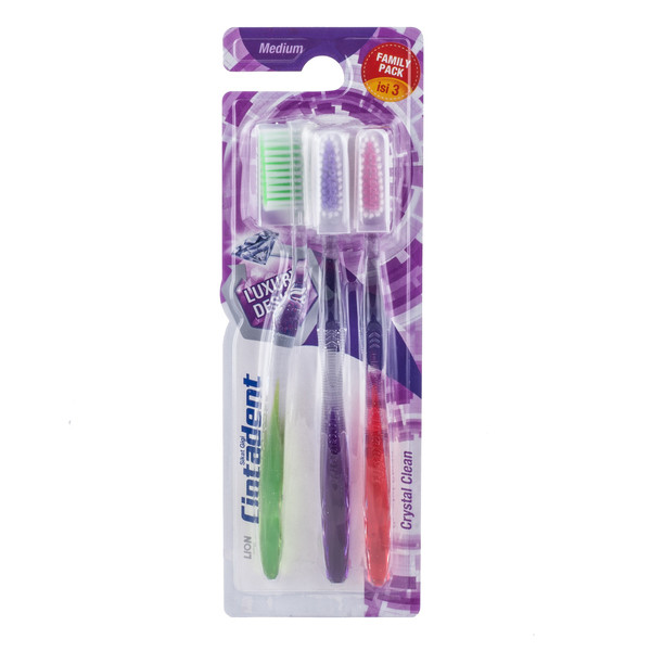 CIPTADENT TOOTHBRUSH CRYSTAL CLEAN SOFT 3PCS