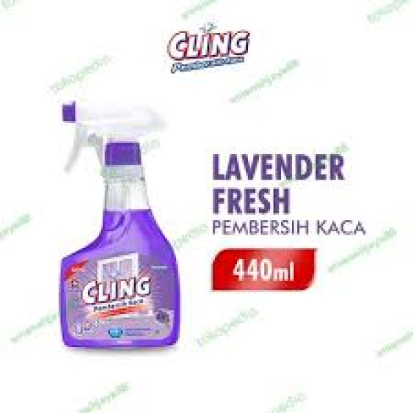 CLING PEMBERSIH KACA UNGU BTL 440ML
