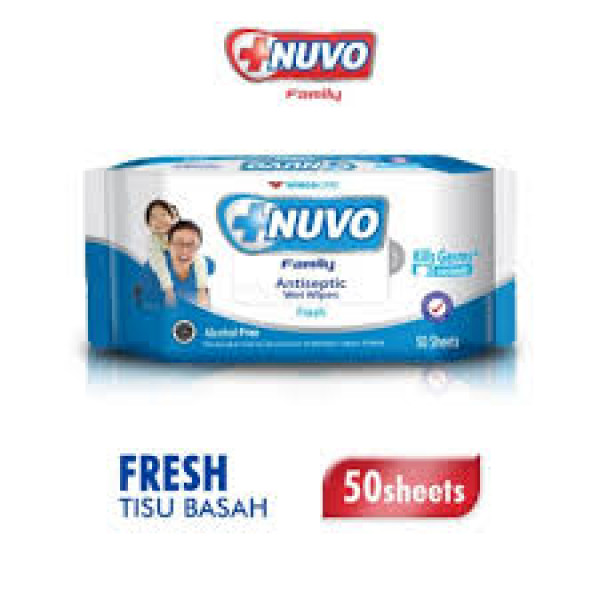 NUVO WET WIPES BIRU 50 S