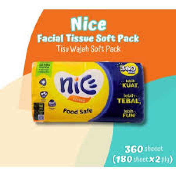 NICE FACIAL SOFT PACK GT 180 2 PLY 24375