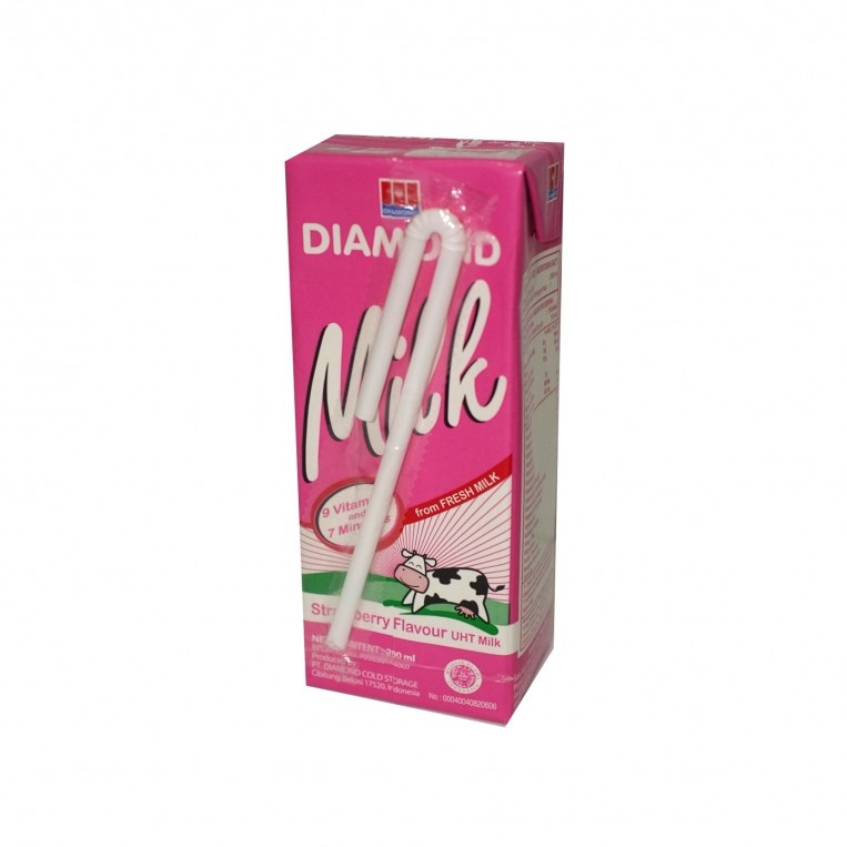 DIAMOND MILK UHT STRAWBERRY 200ML