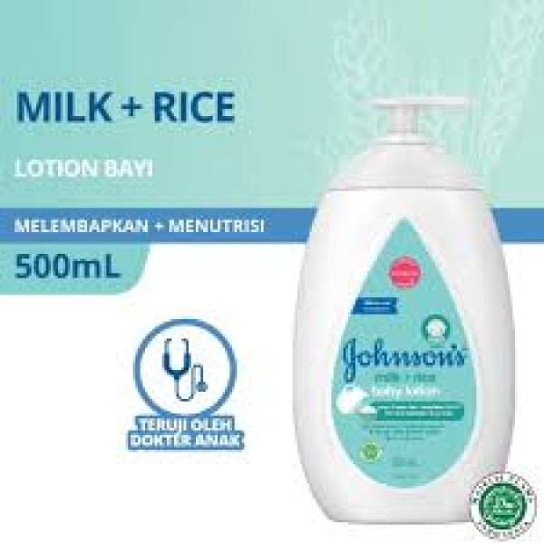 JOHNSONS BABY LOT MILK RICE PUMP 500ML