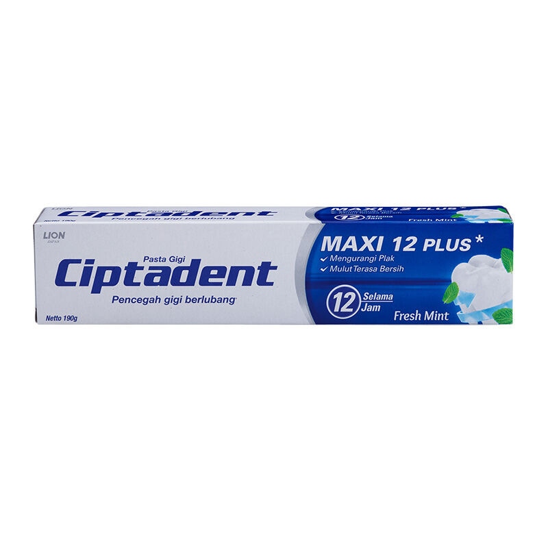 CIPTADENT MAXI 12PLUS TOOTHPASTE FRESH MINT 190GR