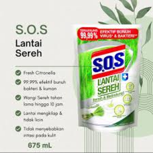 SOS FLOOR CLEANER SEREH REFILL 675,ML