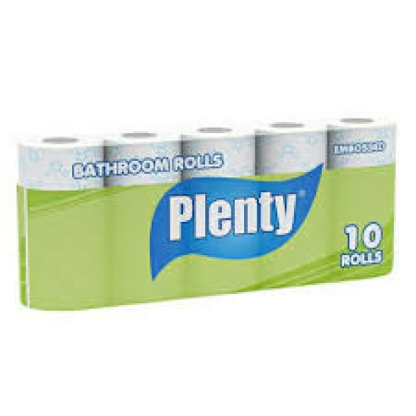 PLENTY BATHROOM ROLLS TISSUE 10ROLL/PACK
