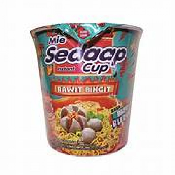 SEDAAP CUP RAWIT PEDAS  BINGIT BASO BLEDUK 77 GR