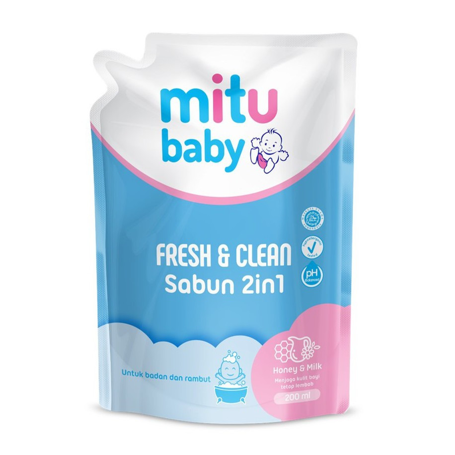 MITU BABY 2IN1 PINK REFILL 200ML