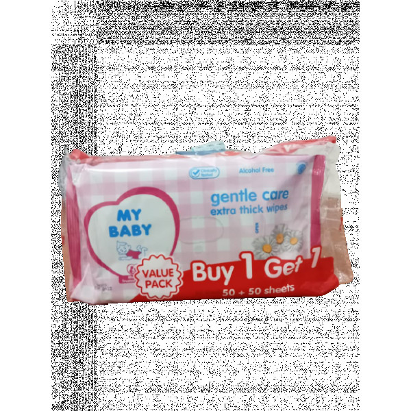 MY BABY EXTRA THICK WIPES GENTLE CARE 50S+20S