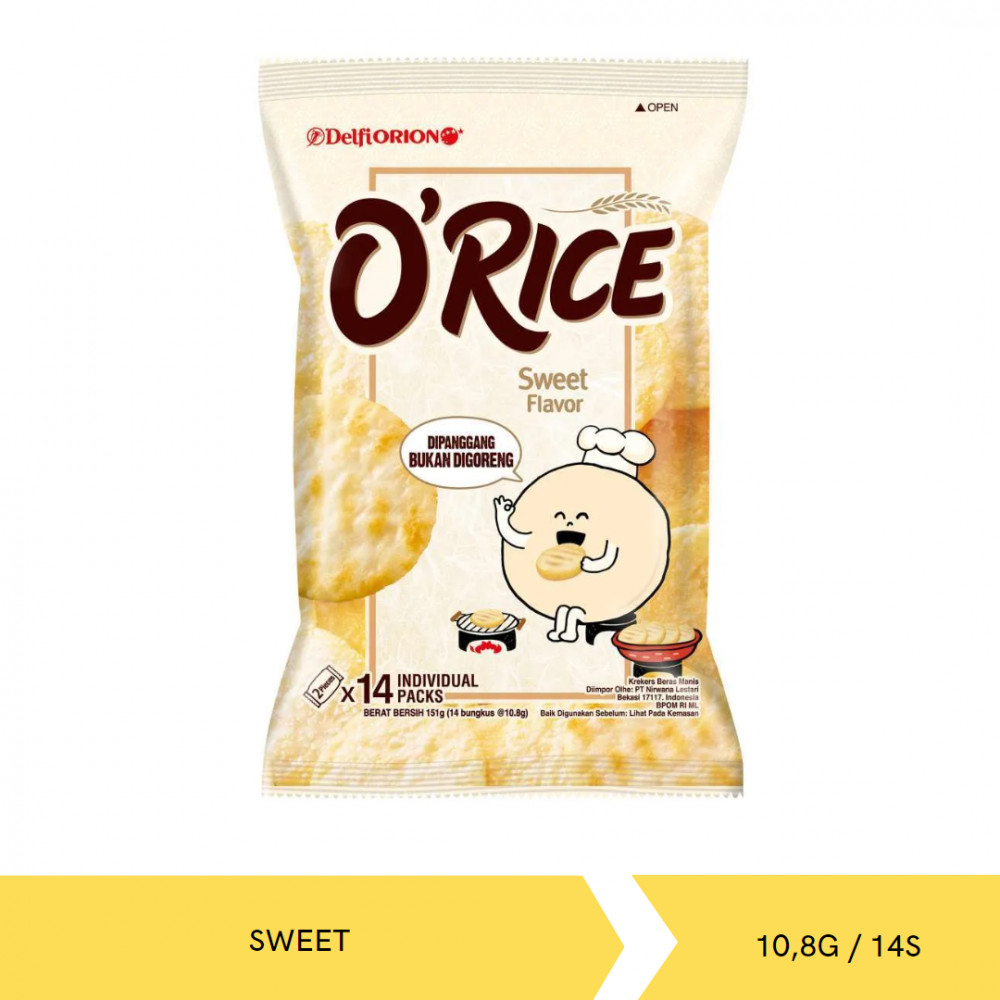 Mega Swalayan O`RICE CRACKERS SWEET 10.8G/14SX10