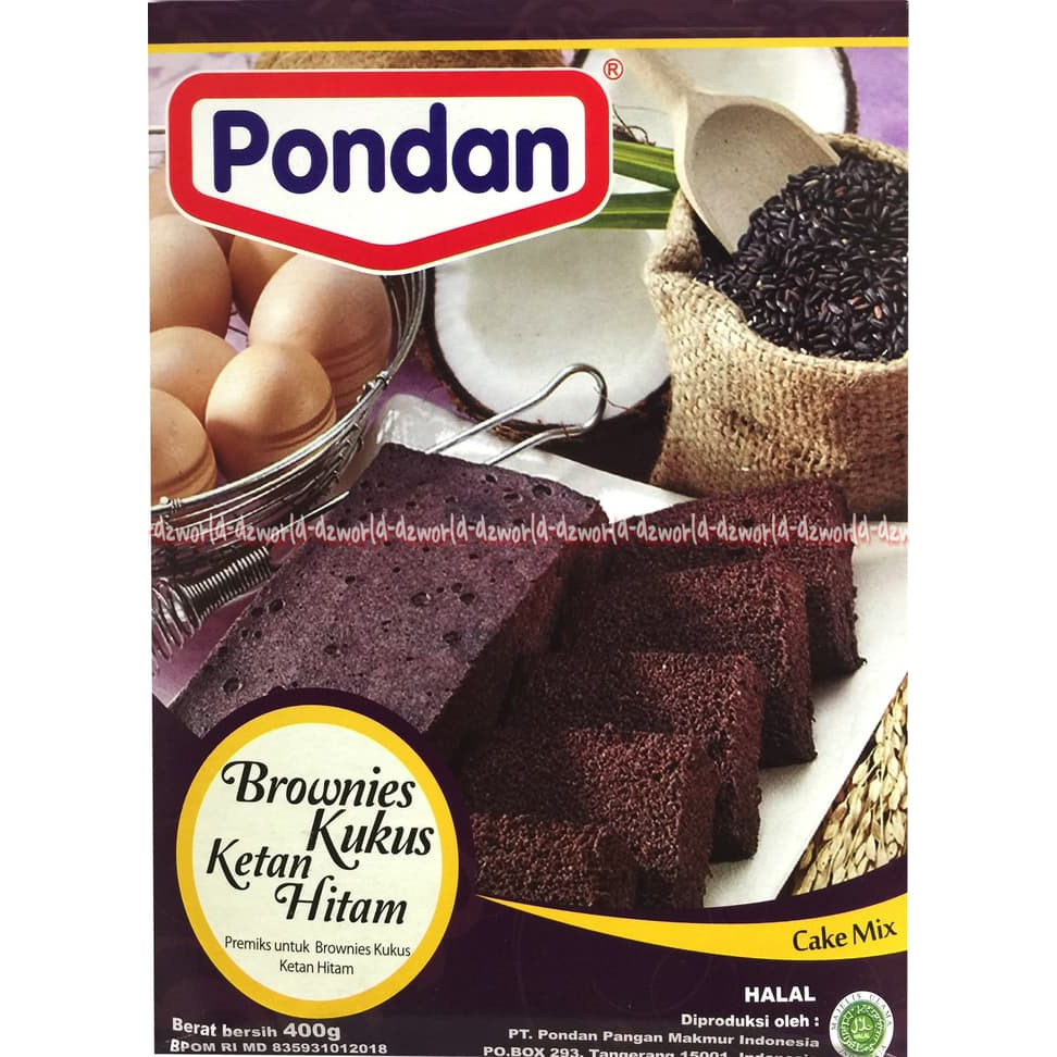 Mega Swalayan PONDAN BROWNIES KUKUS KETAN HITAM 400G