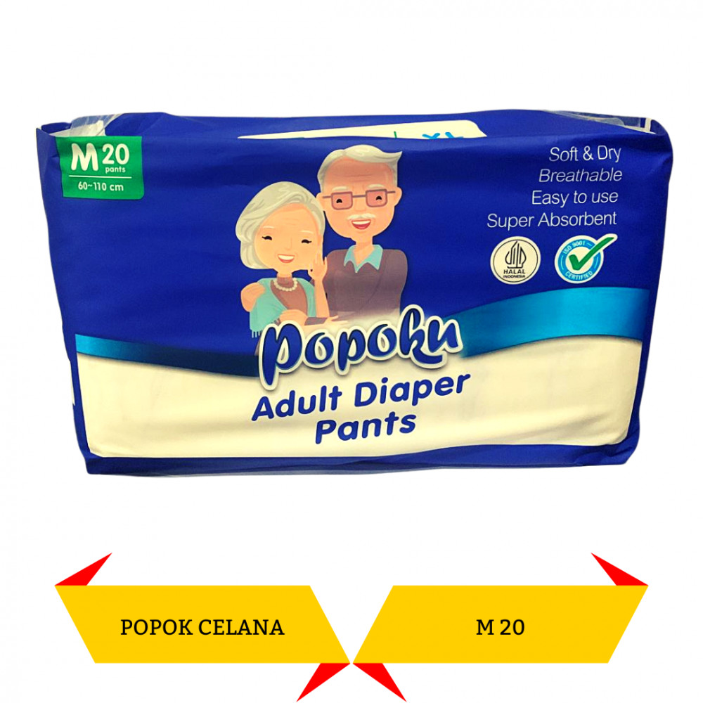 Mega Swalayan - POPOKU ADULT DIAPER PANTS M20 X 6