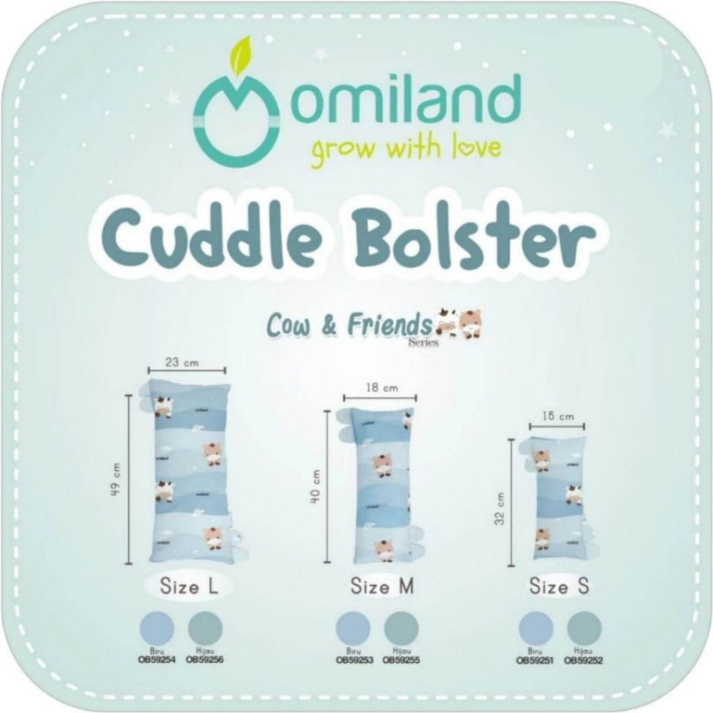 Tododo OMILAND CUDDLE BOLSTERS COW AND FRIENDS SERIES BLUE M OB59253